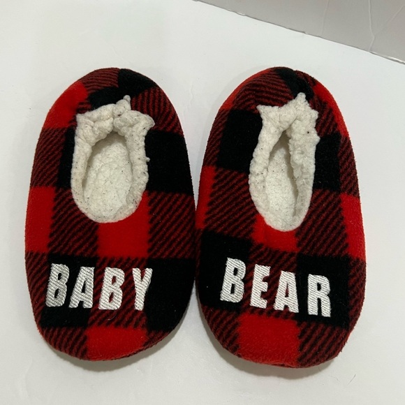 Plaid Baby Bear Slippers - Picture 2 of 5